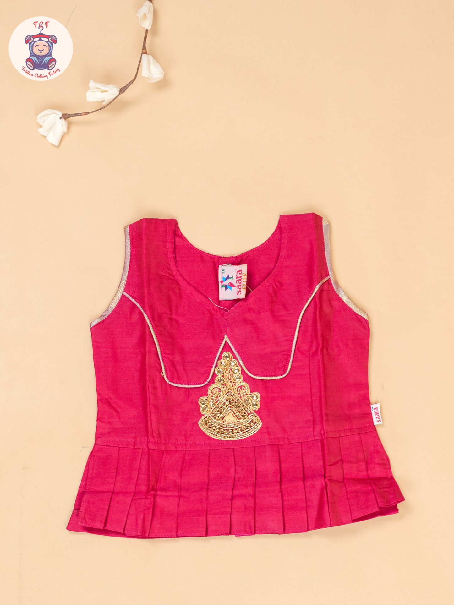 Pink & Onion Pink - Girls Readymade Pavadai Sattai