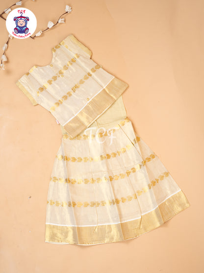 Kerala Cotton - Girls Readymade Pavadai Sattai