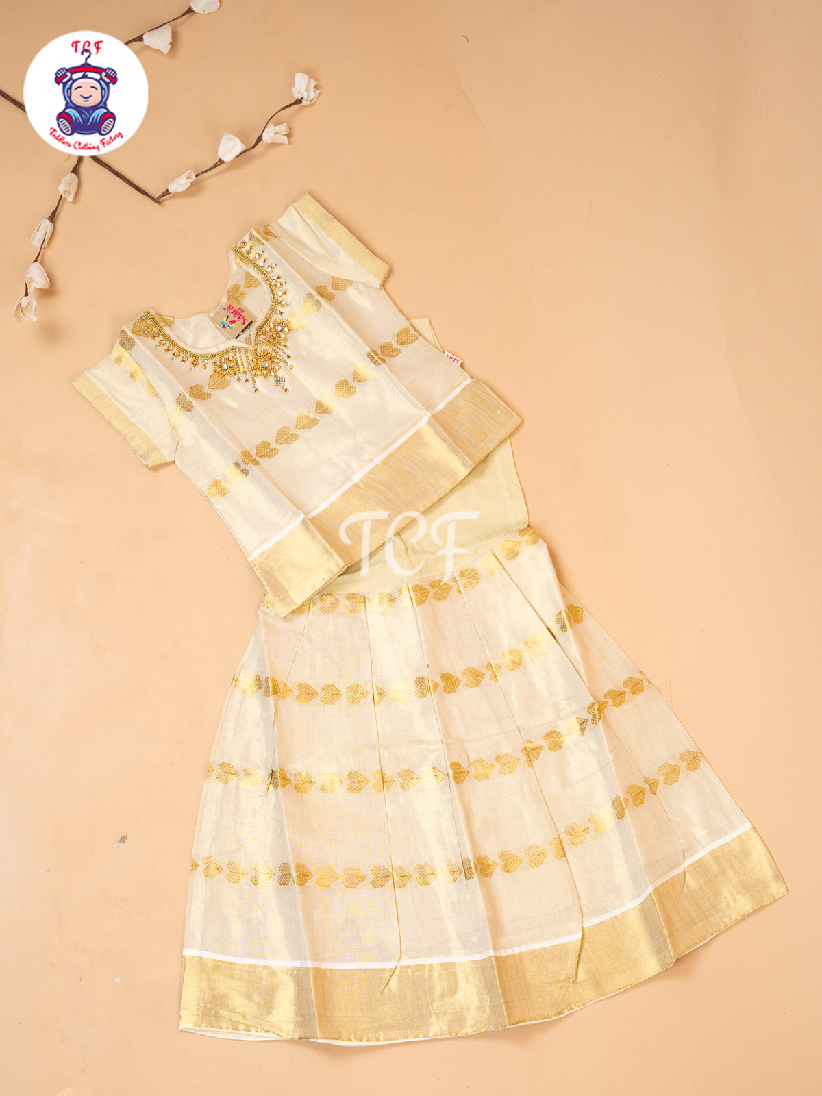 Kerala Cotton - Girls Readymade Pavadai Sattai