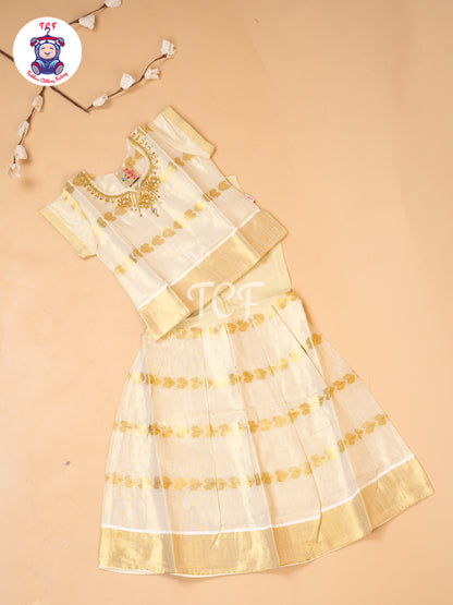 Kerala Cotton - Girls Readymade Pavadai Sattai