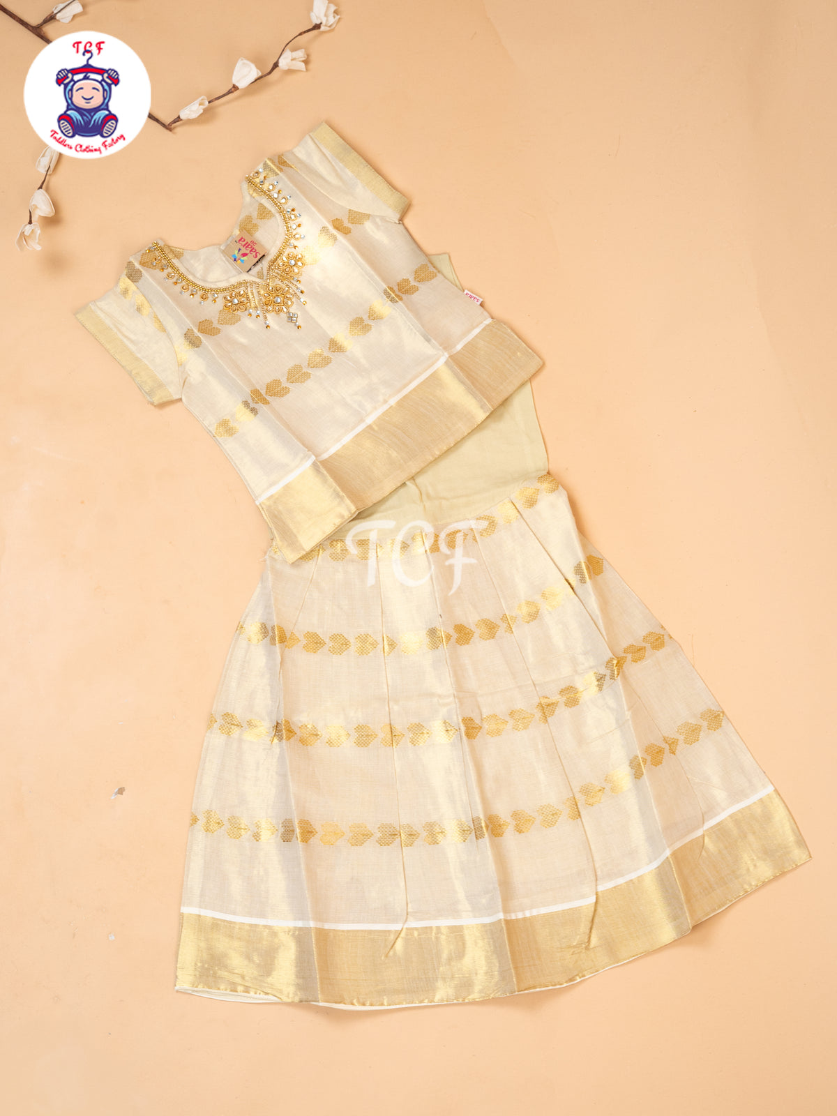 Kerala Cotton - Girls Readymade Pavadai Sattai