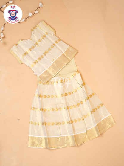 Kerala Cotton - Girls Readymade Pavadai Sattai