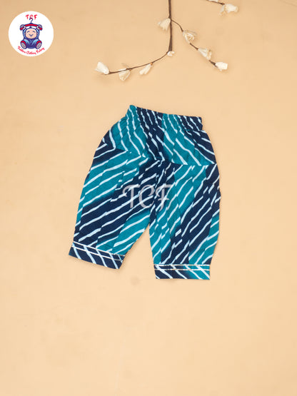 Blue - Dori Bandhej Lehariya Blue Salwar