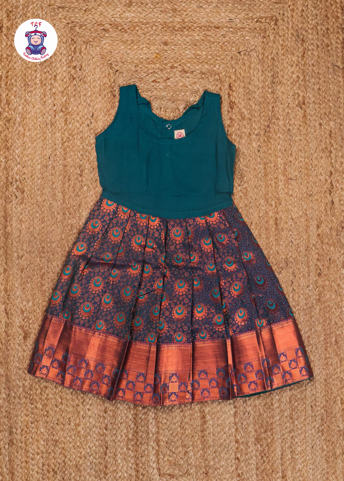 Apple Green & Blue - Pavadai Sattai