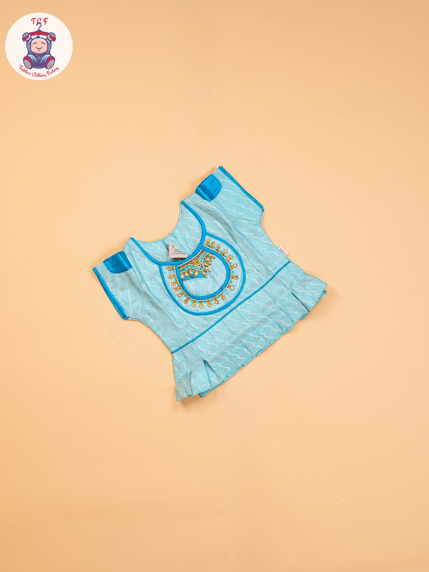 Sky Blue - Girls Readymade Pavadai Sattai