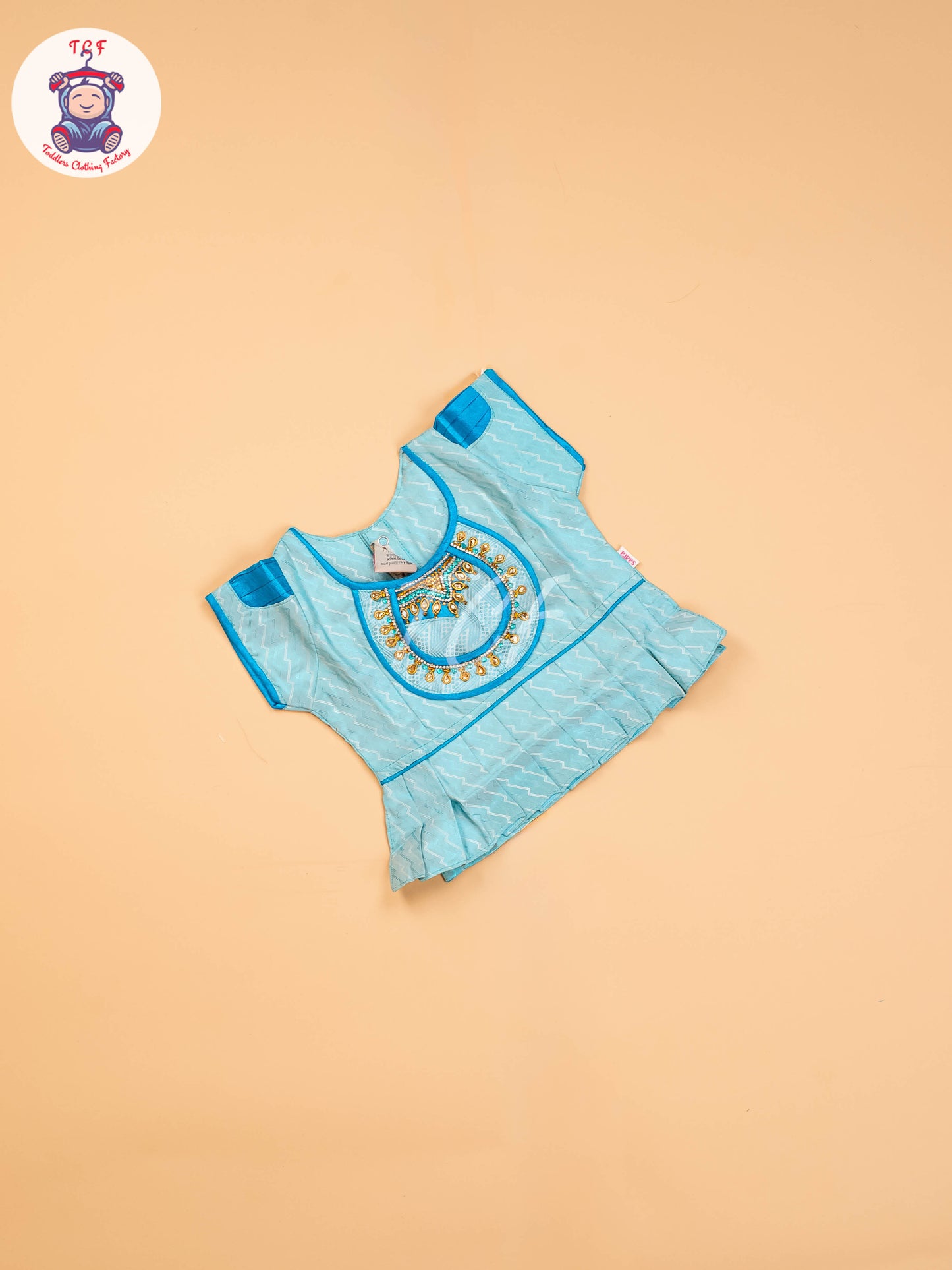 Sky Blue - Girls Readymade Pavadai Sattai