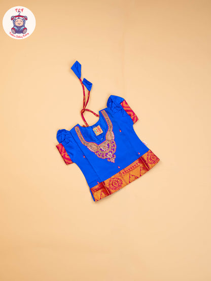 Royal Blue - Girls Readymade Pavadai Sattai