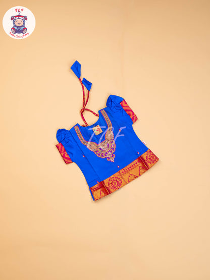 Royal Blue - Girls Readymade Pavadai Sattai