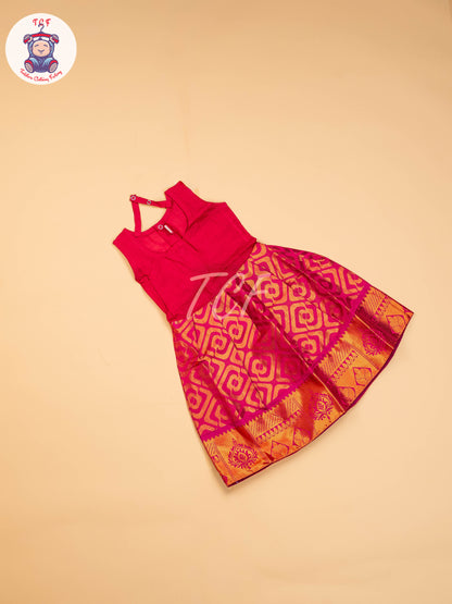 Royal Blue - Girls Readymade Pavadai Sattai