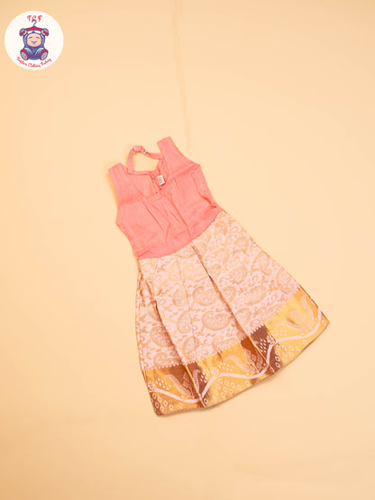 Merun & Copper - Girls Readymade Pavadai Sattai
