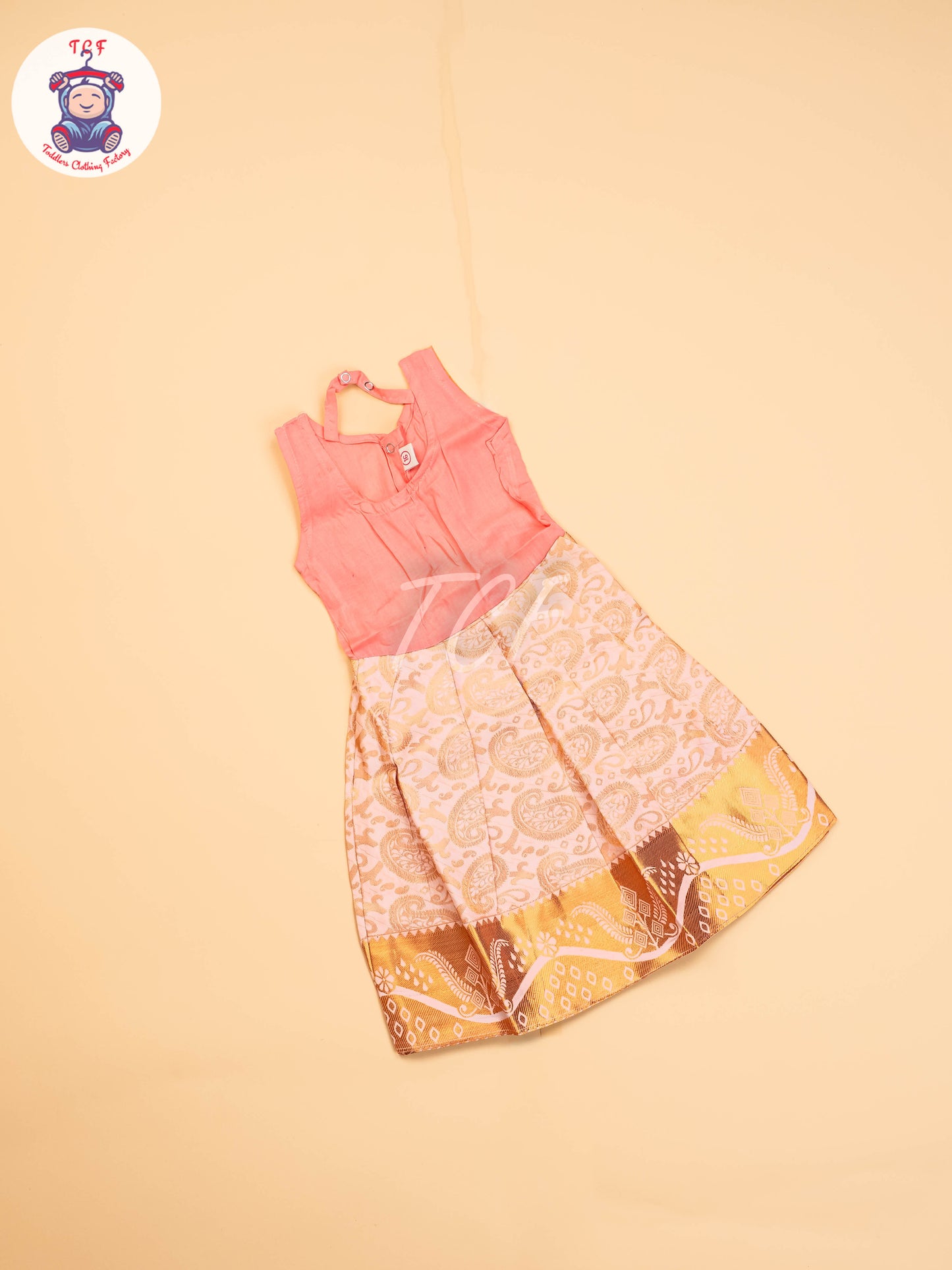 Merun & Copper - Girls Readymade Pavadai Sattai