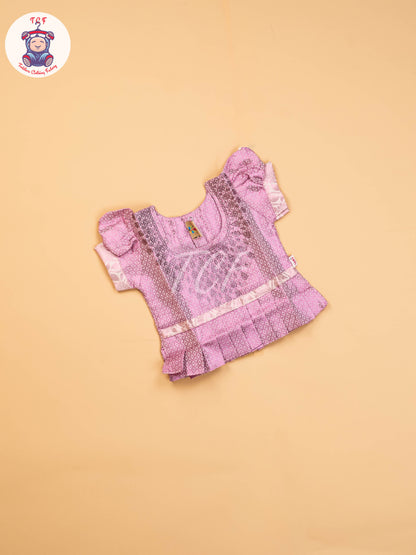 Baby Pink - Girls Readymade Pavadai Sattai
