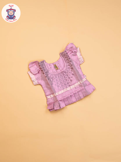 Baby Pink - Girls Readymade Pavadai Sattai