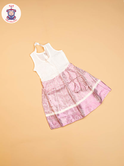 Baby Pink - Girls Readymade Pavadai Sattai