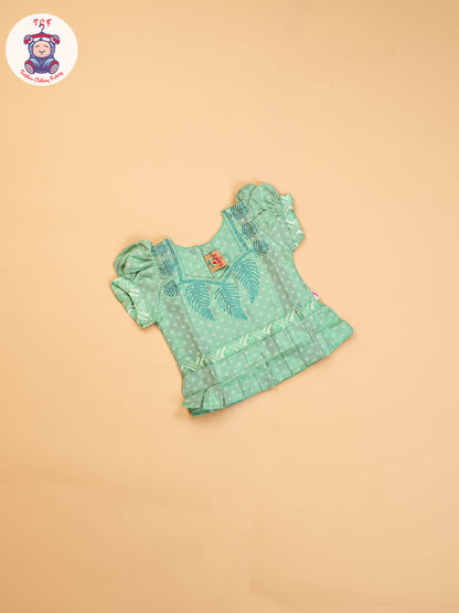 Pista Green - Girls Readymade Pavadai Sattai