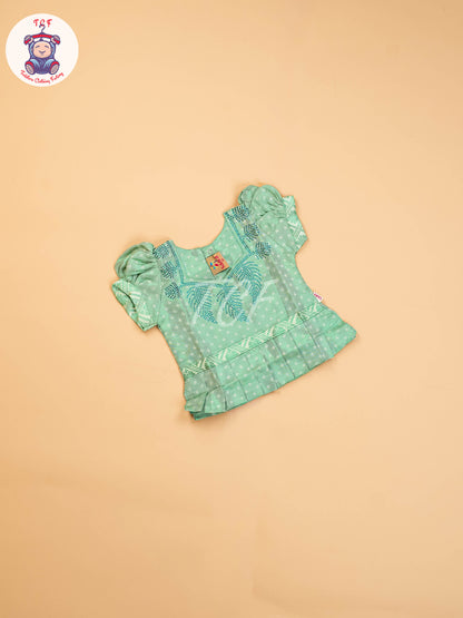 Pista Green - Girls Readymade Pavadai Sattai