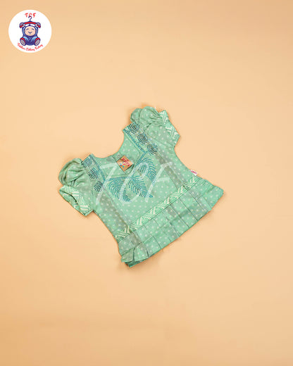 Pista Green - Girls Readymade Pavadai Sattai