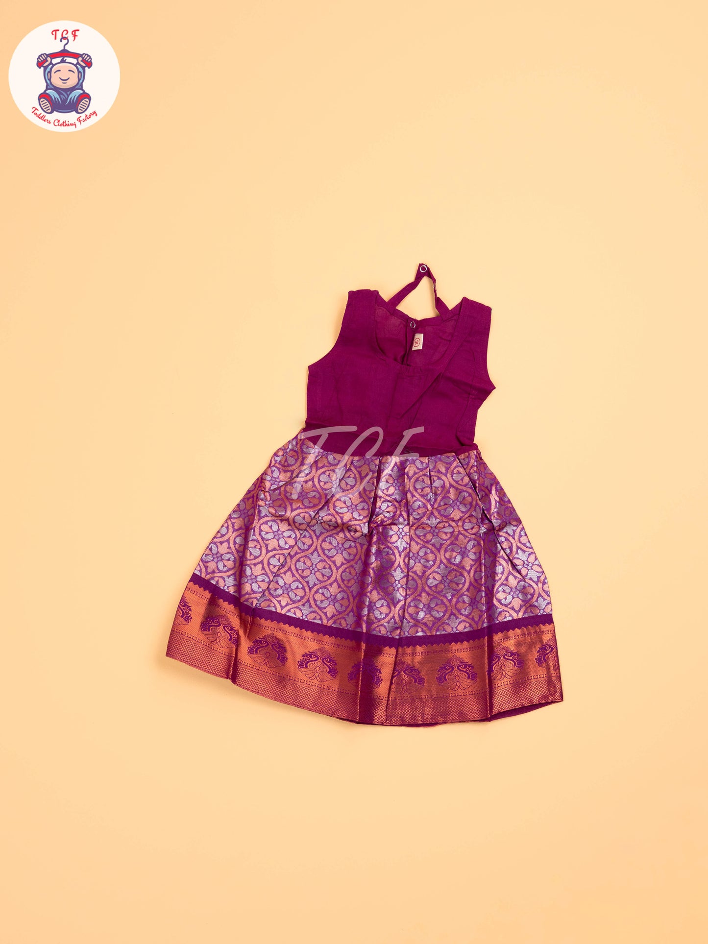 Blue & Purple - Girls Readymade Pavadai Sattai