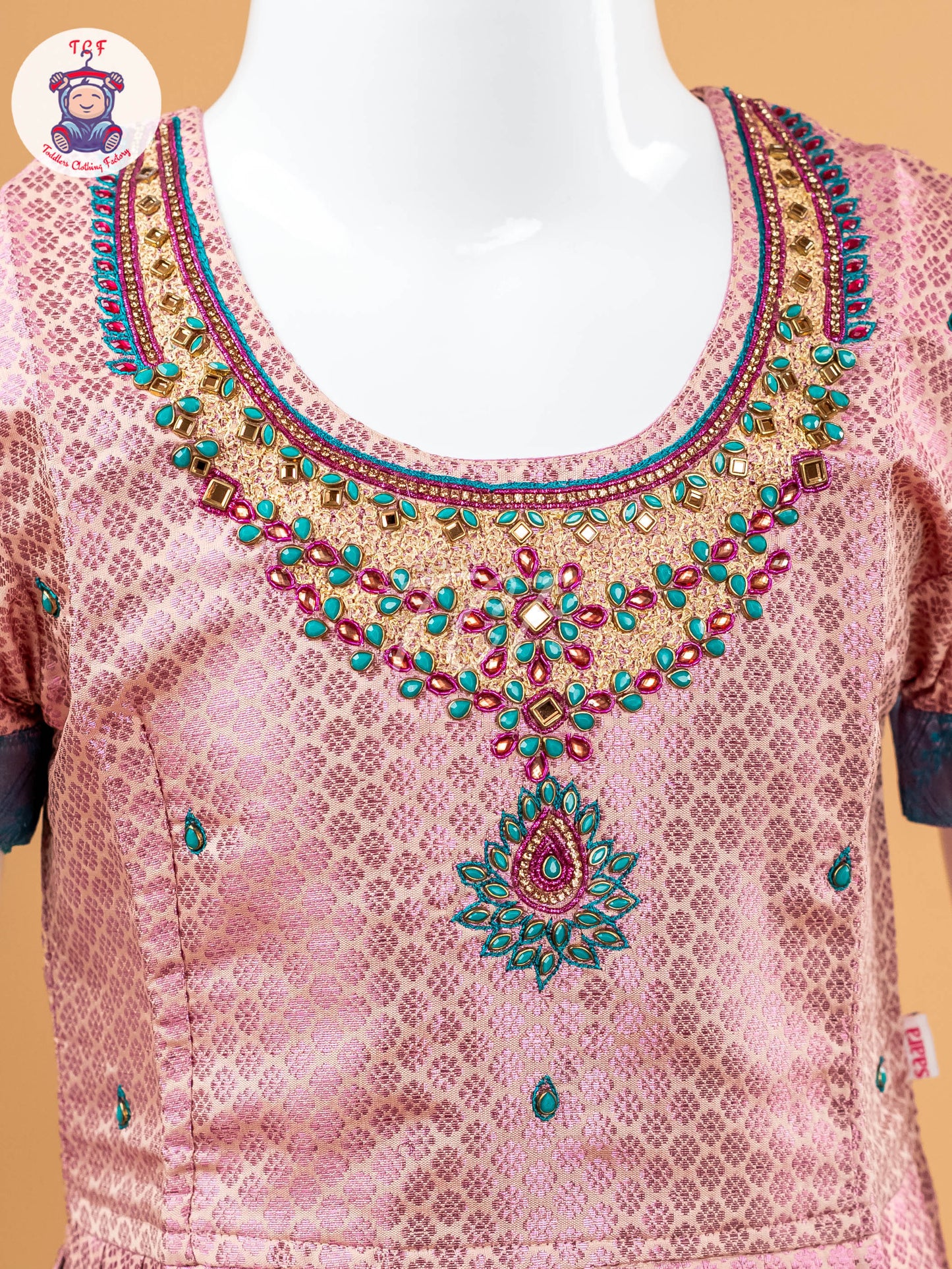 Lite Lavender & Green - Girls Readymade Pavadai Sattai