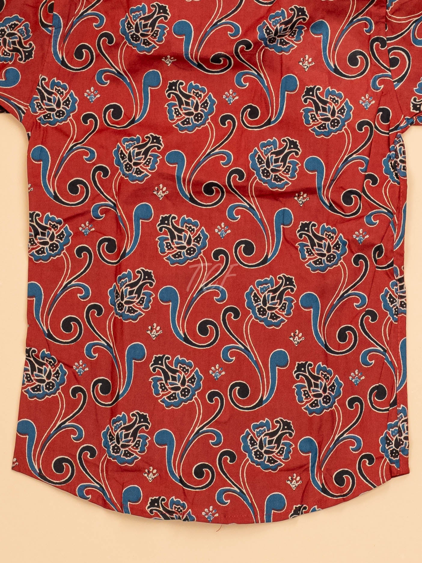 Maroon & Blue - Boys Readymade Cotton Printed Shirts