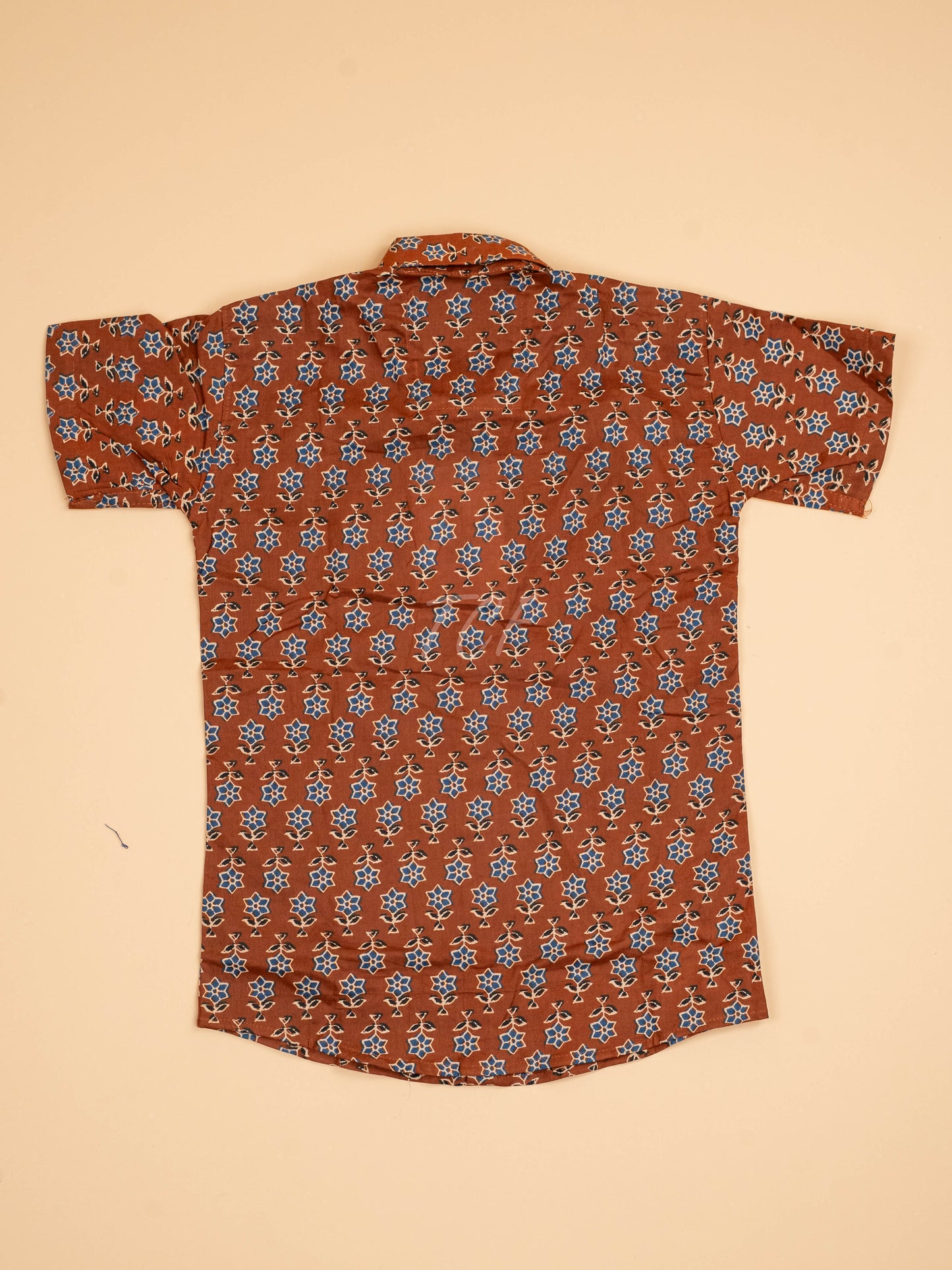 Brown & Blue - Boys Readymade Cotton Printed Shirts