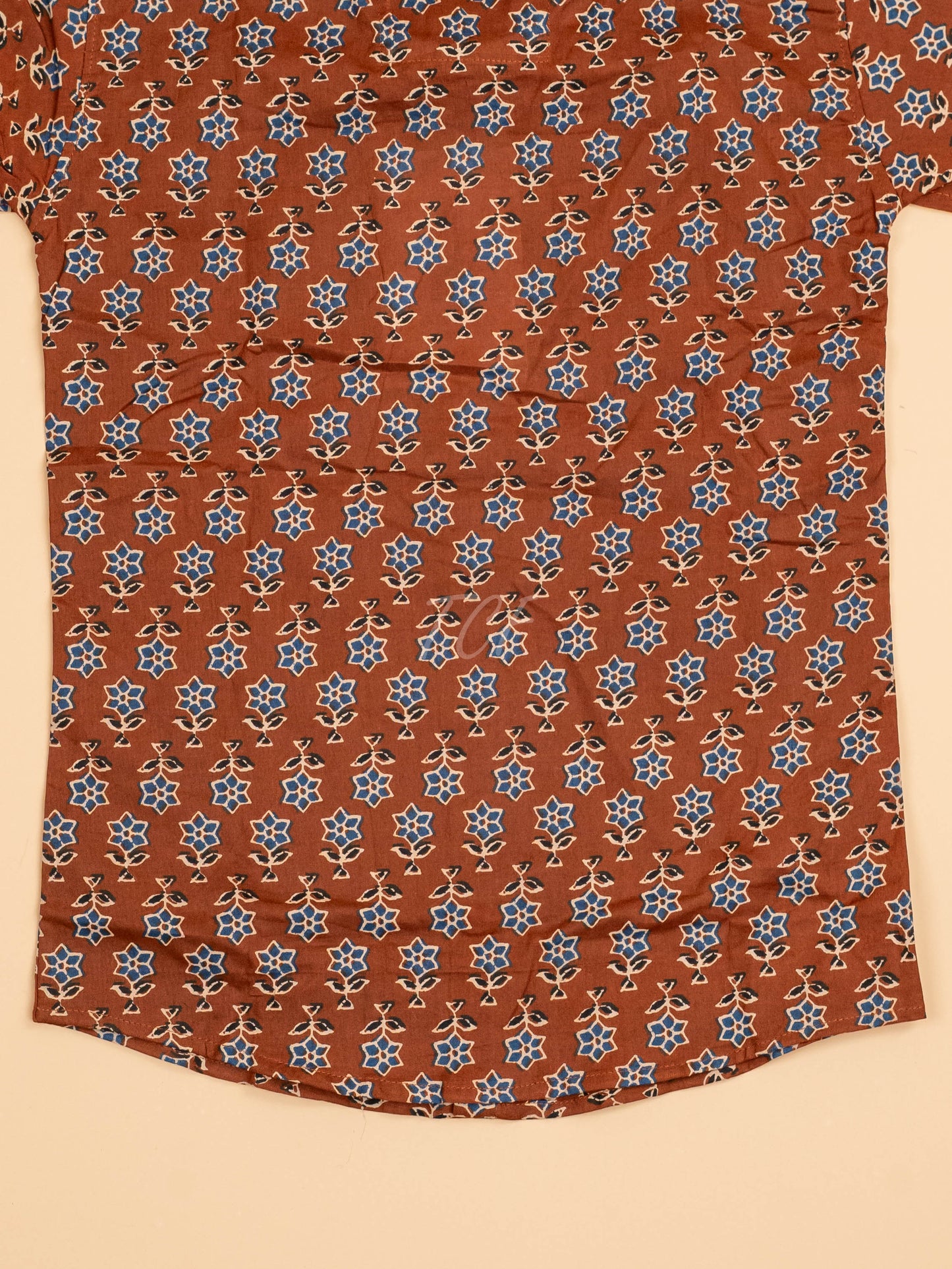 Brown & Blue - Boys Readymade Cotton Printed Shirts