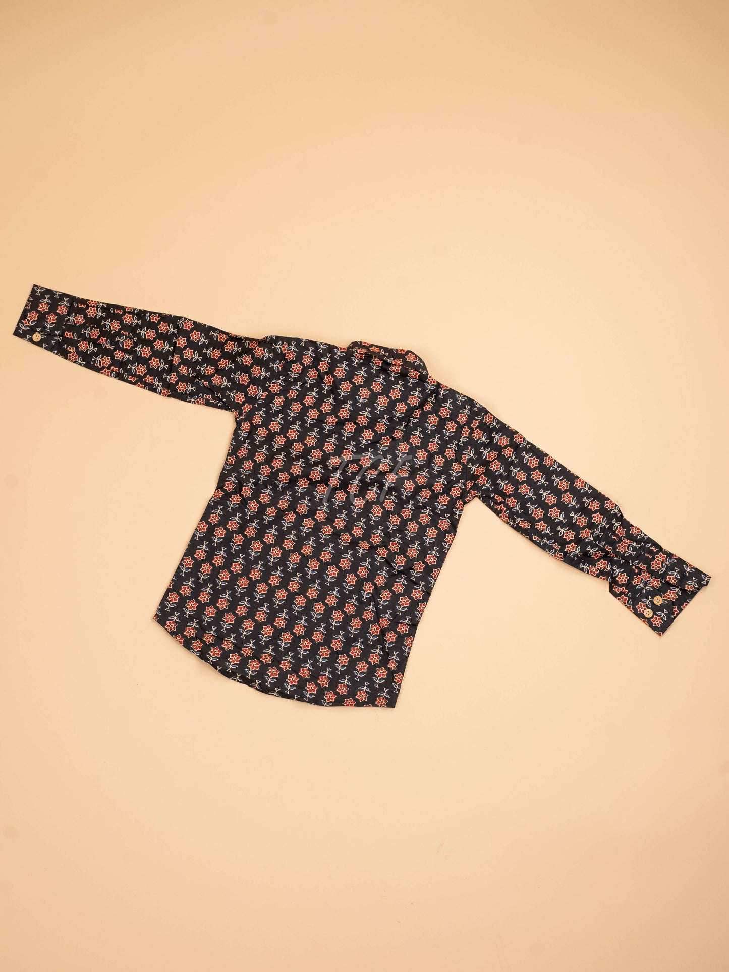 Black & Maroon - Boys Readymade Cotton Printed Shirts
