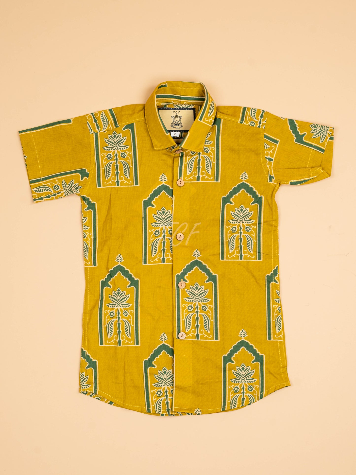 Mustard & Green - Boys Readymade Cotton Printed Shirts