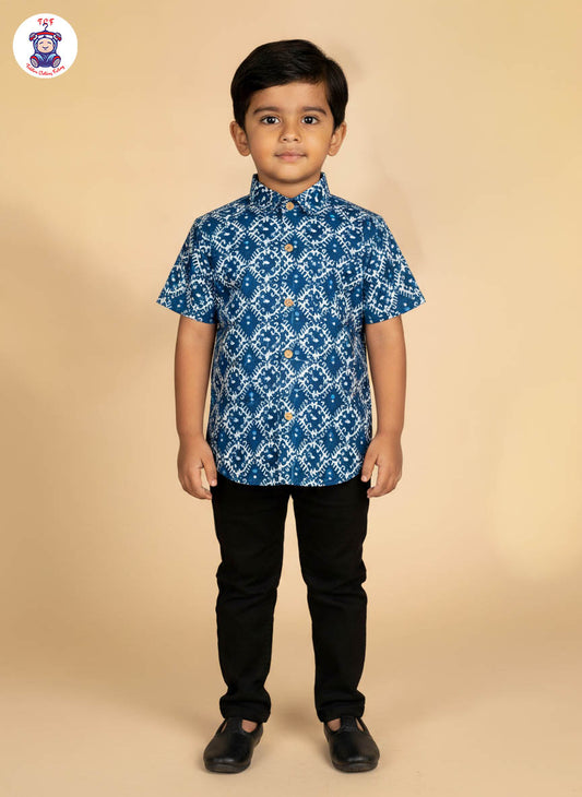 Indingo - Boys Readymade Cotton Printed Shirts