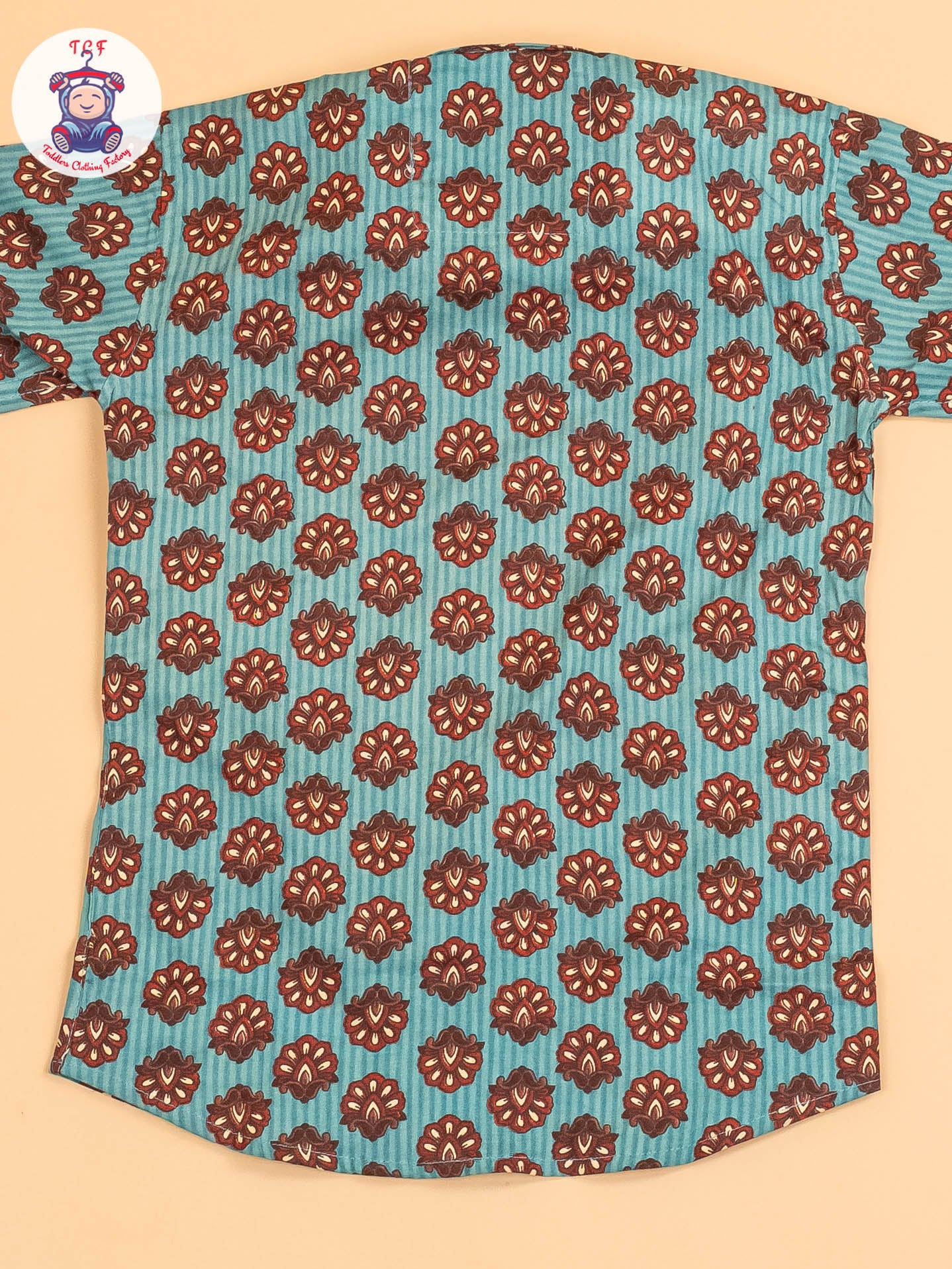 Light Blue & Maroon - Boys Readymade Cotton Printed Shirts