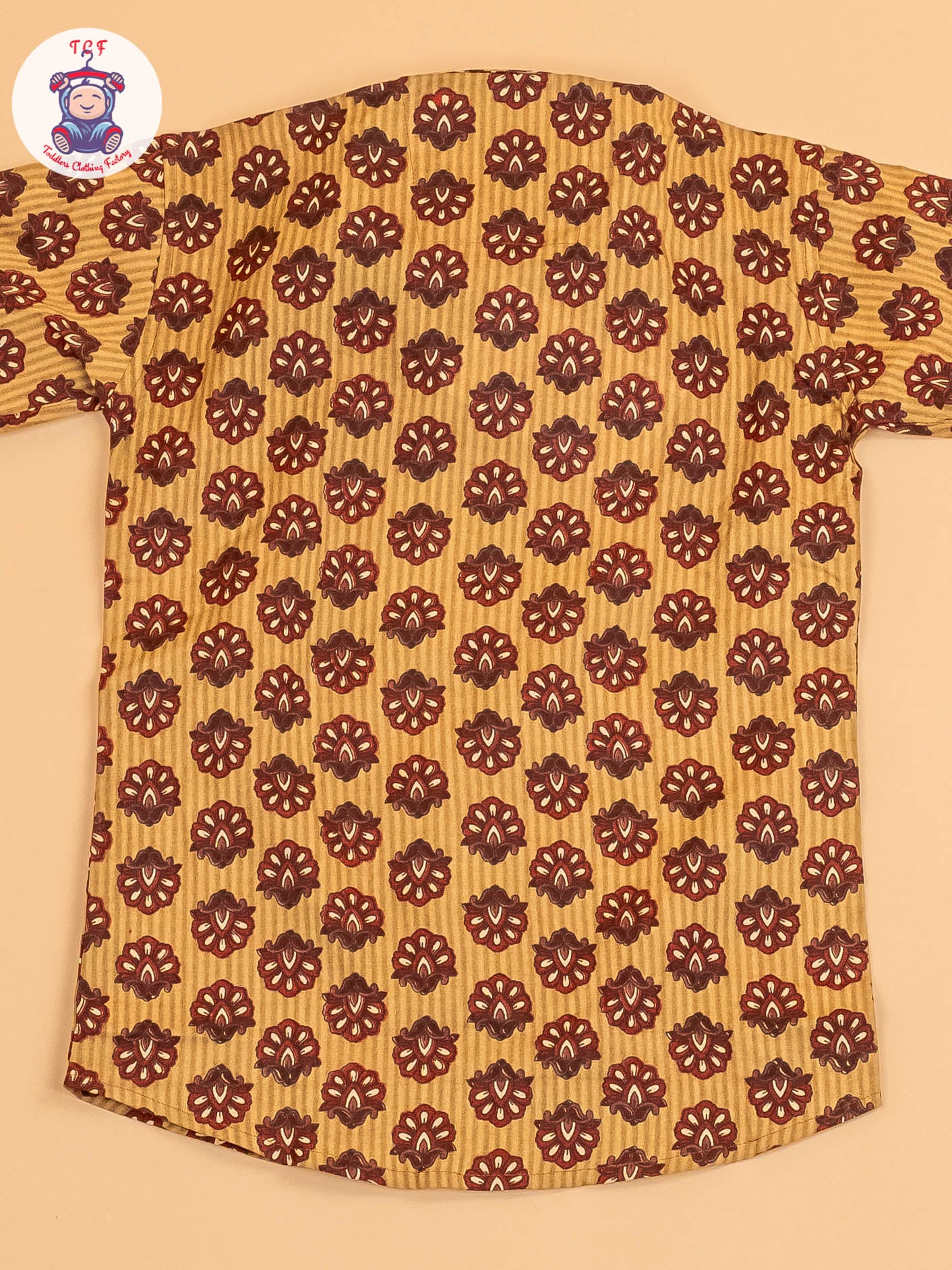 Mustard & Maroon - Boys Readymade Cotton Printed Shirts