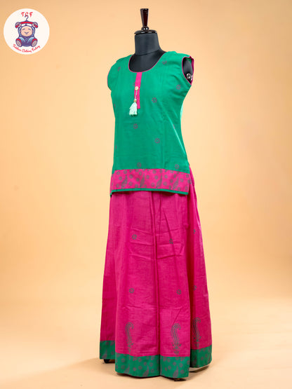 Green & Pink - Pavadai Sattai