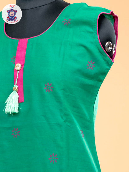 Green & Pink - Pavadai Sattai