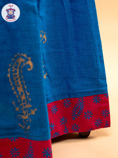 Pink & Sky Blue - Pavadai Sattai