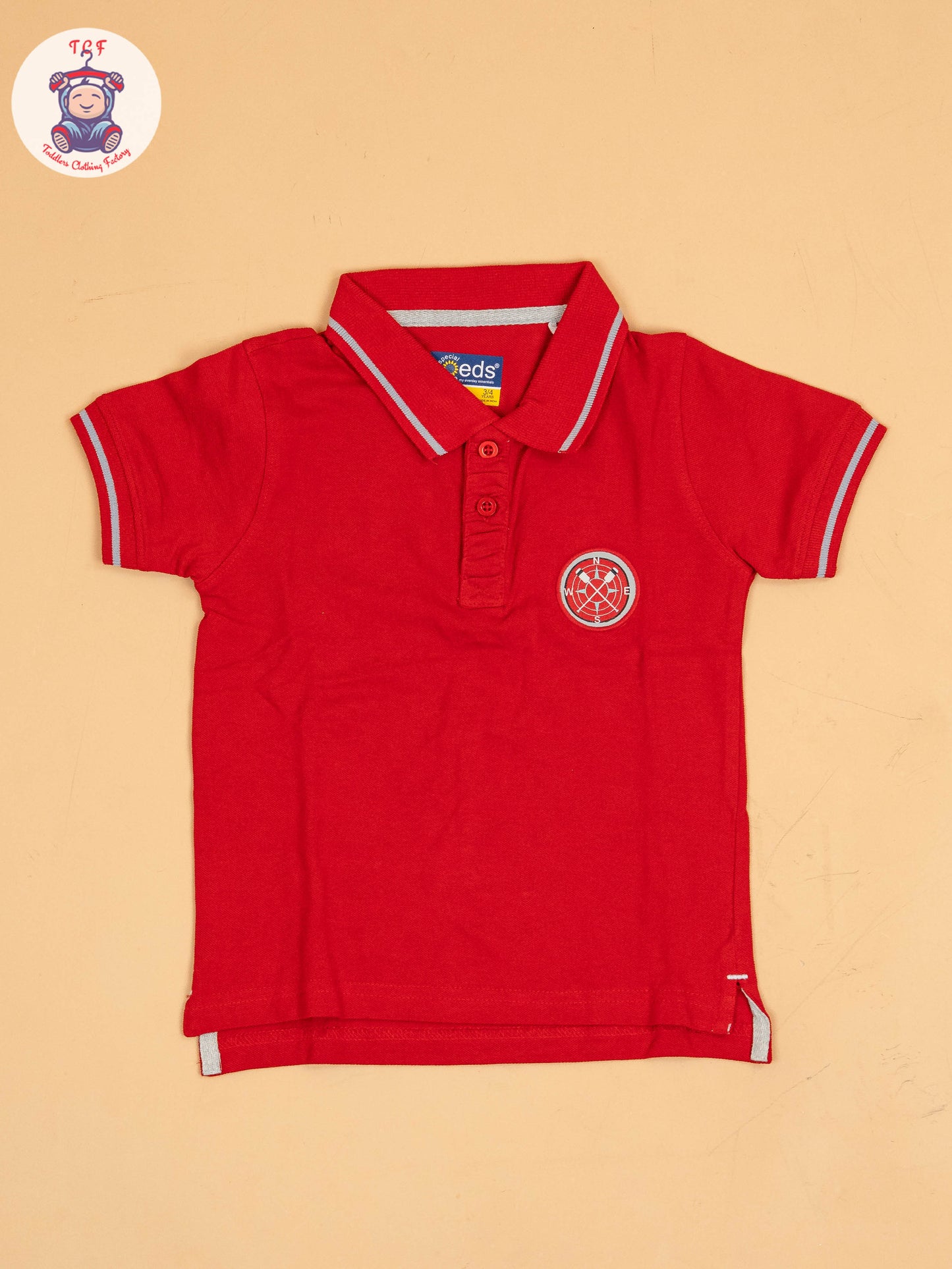Boys Polo T-shirt Red