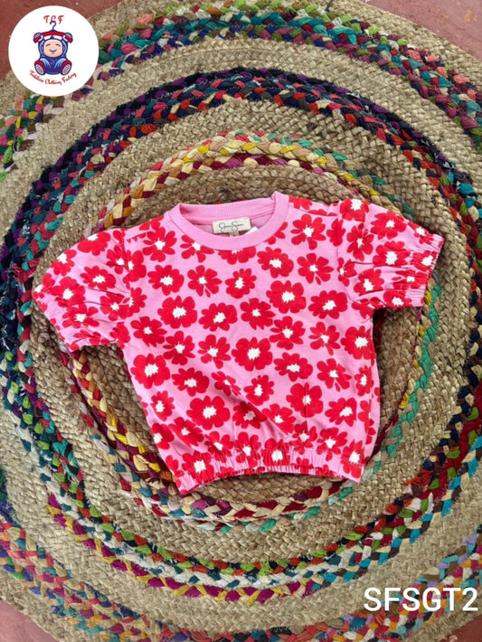 Pink - Girls Readymade Crop Top