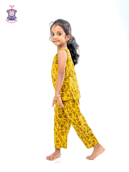 Mustard - Girls Readymade Jaipur Cotton Salwar