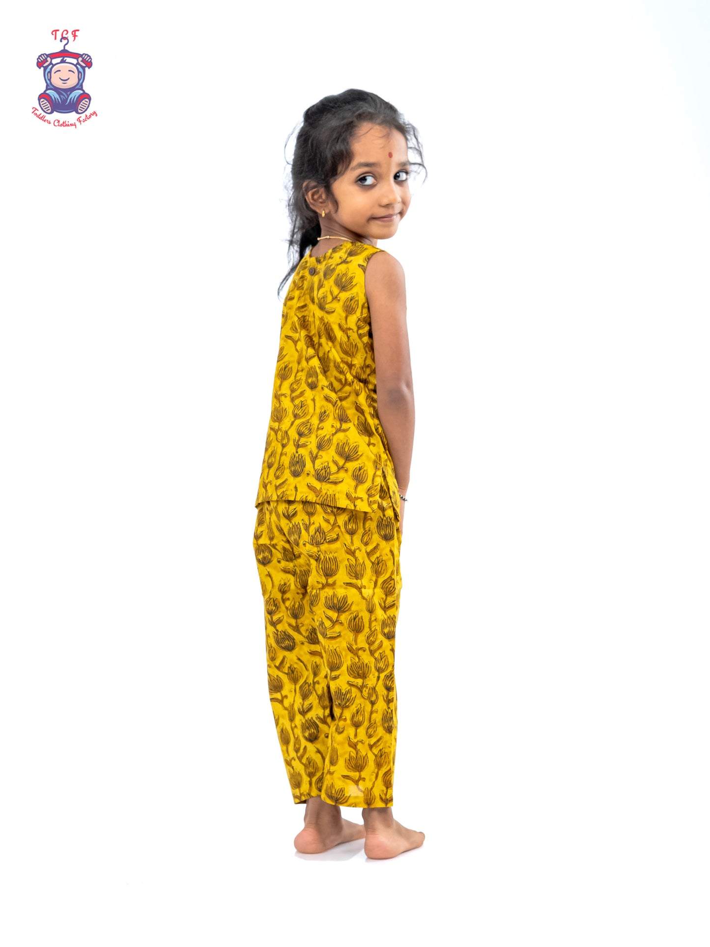 Mustard - Girls Readymade Jaipur Cotton Salwar