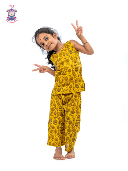 Mustard - Girls Readymade Jaipur Cotton Salwar