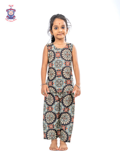 Black - Girls Readymade Jaipur Cotton Salwar