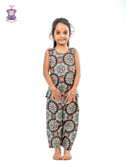 Black - Girls Readymade Jaipur Cotton Salwar