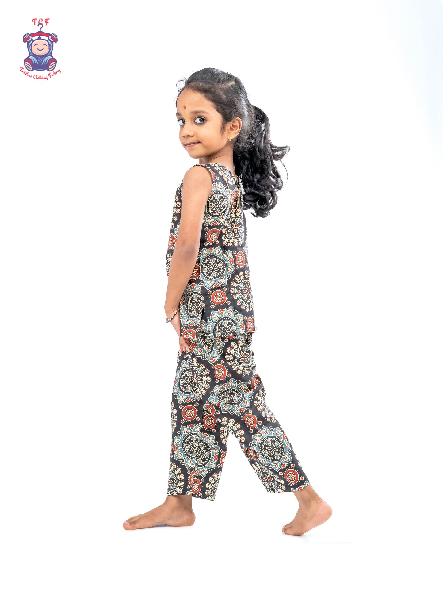 Black - Girls Readymade Jaipur Cotton Salwar