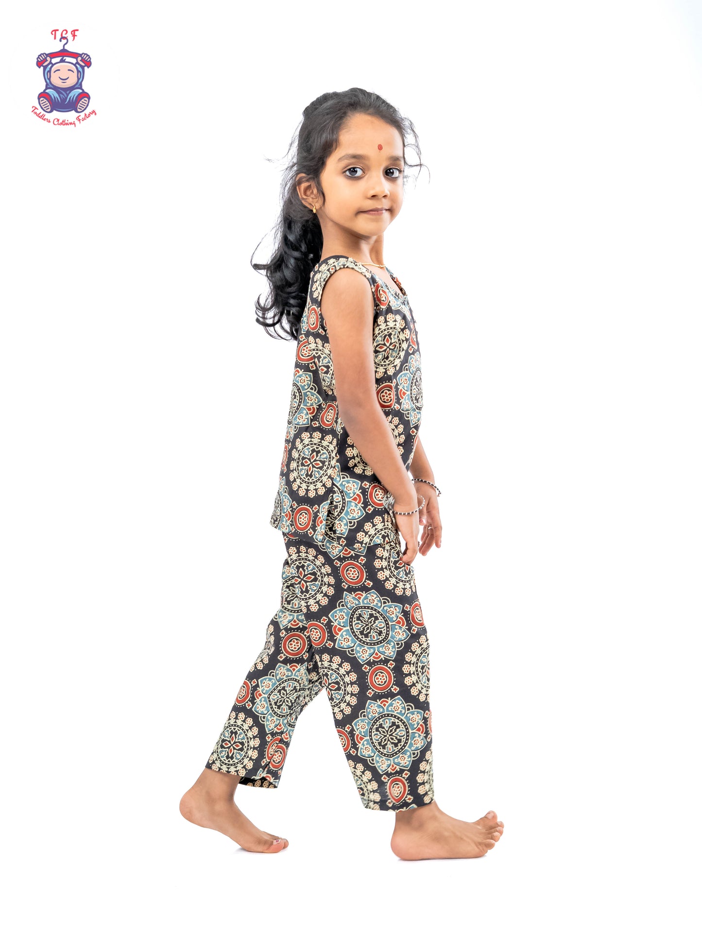 Black - Girls Readymade Jaipur Cotton Salwar