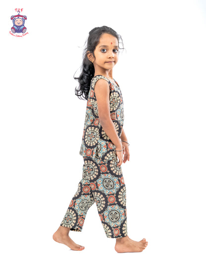 Black - Girls Readymade Jaipur Cotton Salwar