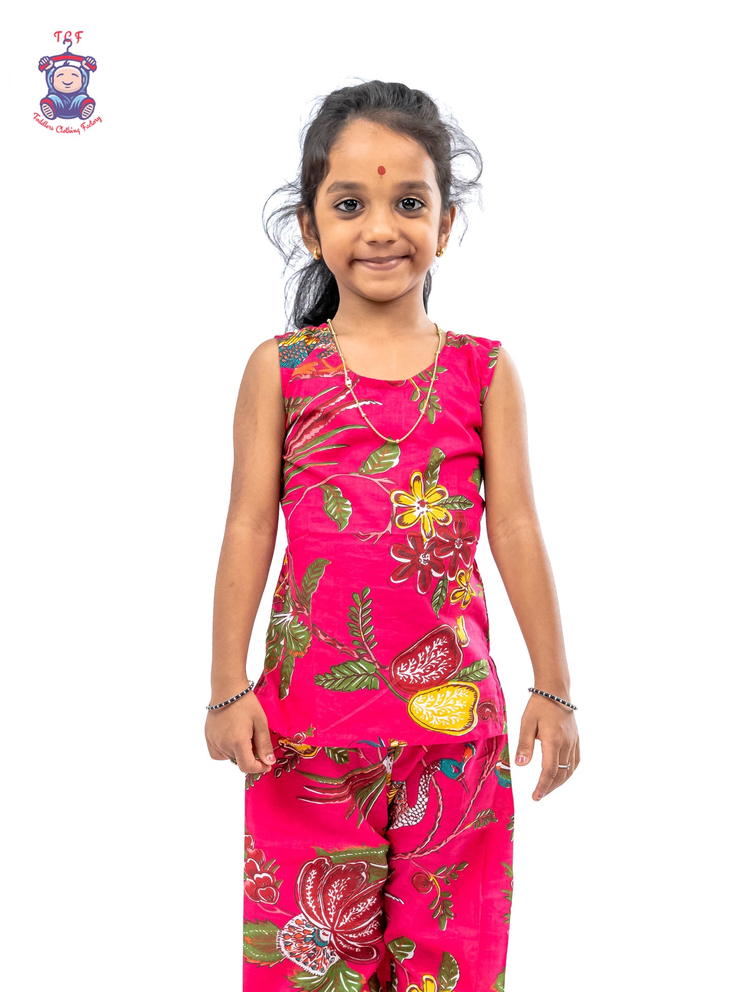 Rose Pink - Girls Readymade Jaipur Cotton Salwar