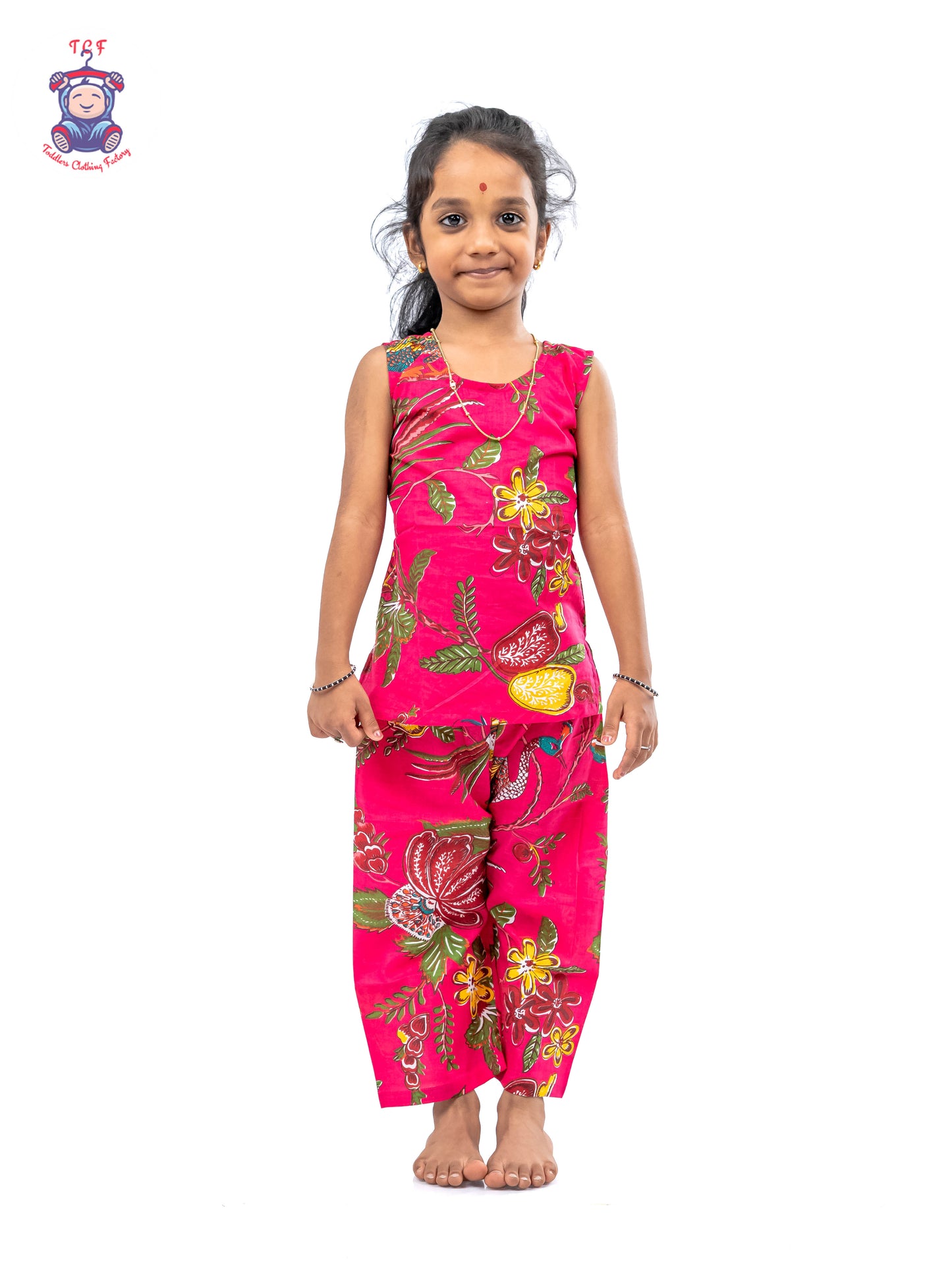 Rose Pink - Girls Readymade Jaipur Cotton Salwar