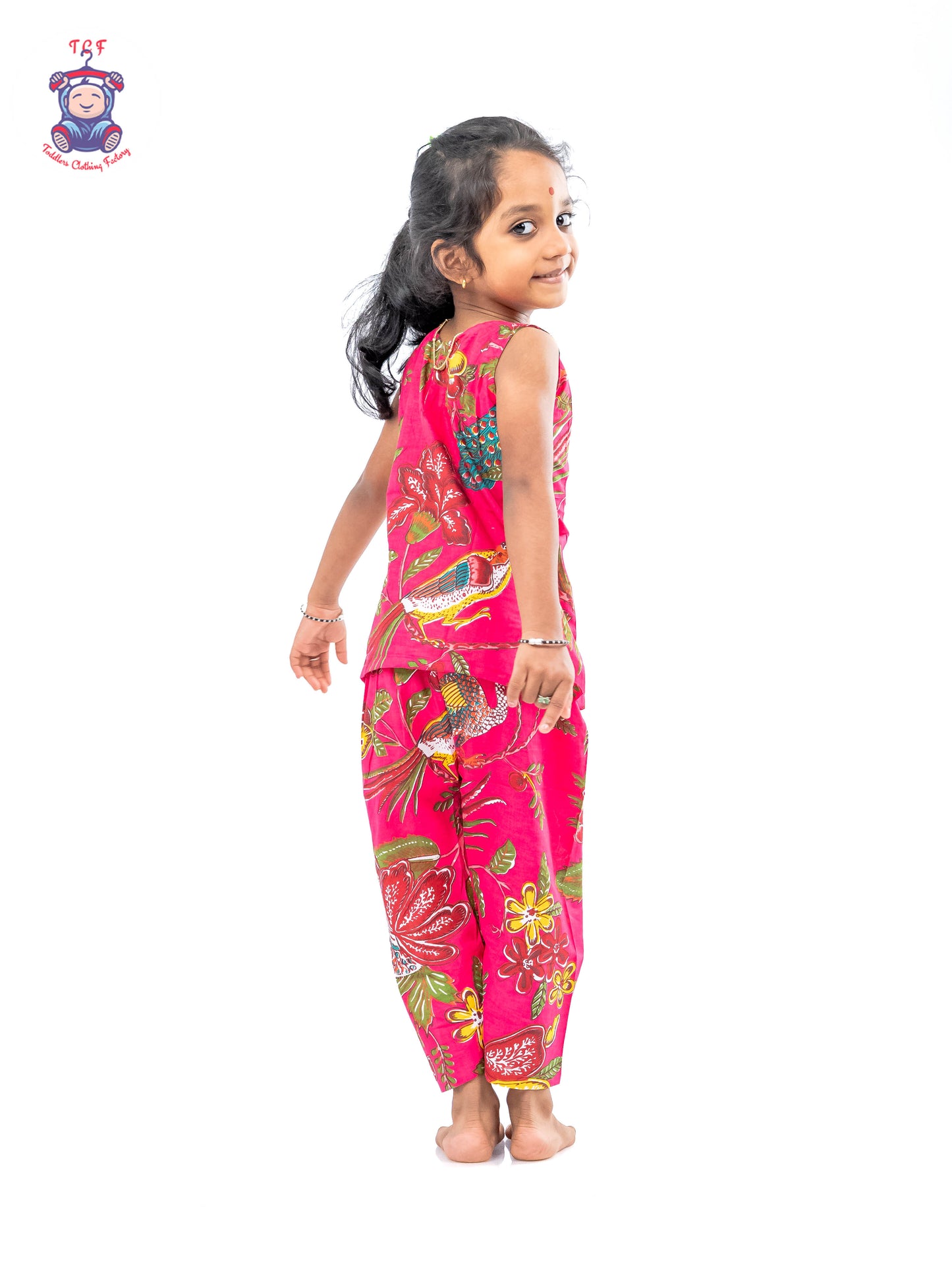 Rose Pink - Girls Readymade Jaipur Cotton Salwar