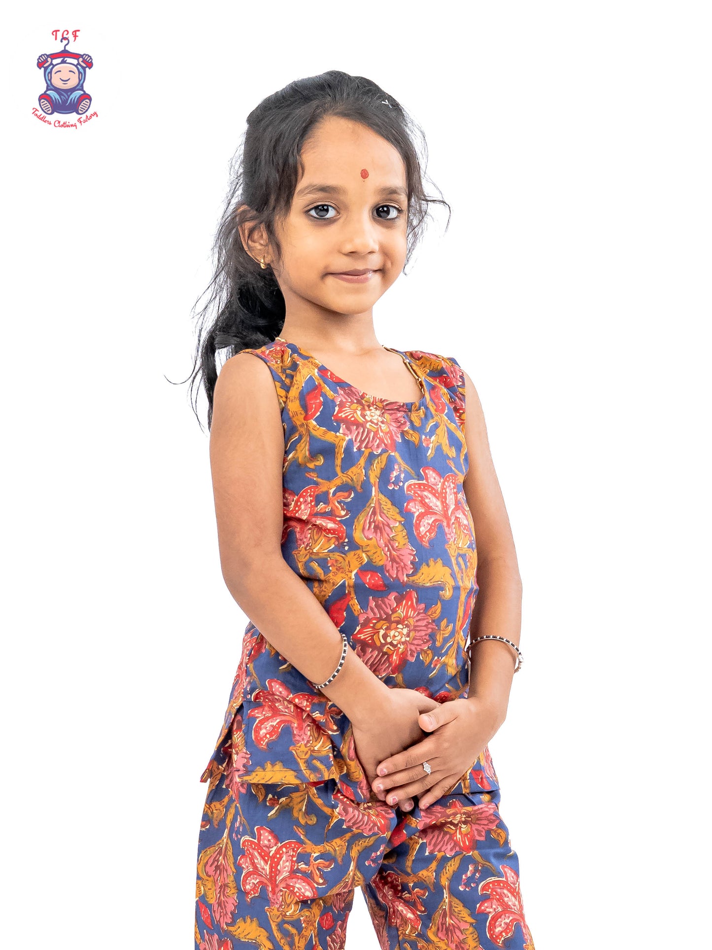 Blue - Girls Readymade Jaipur Cotton Salwar