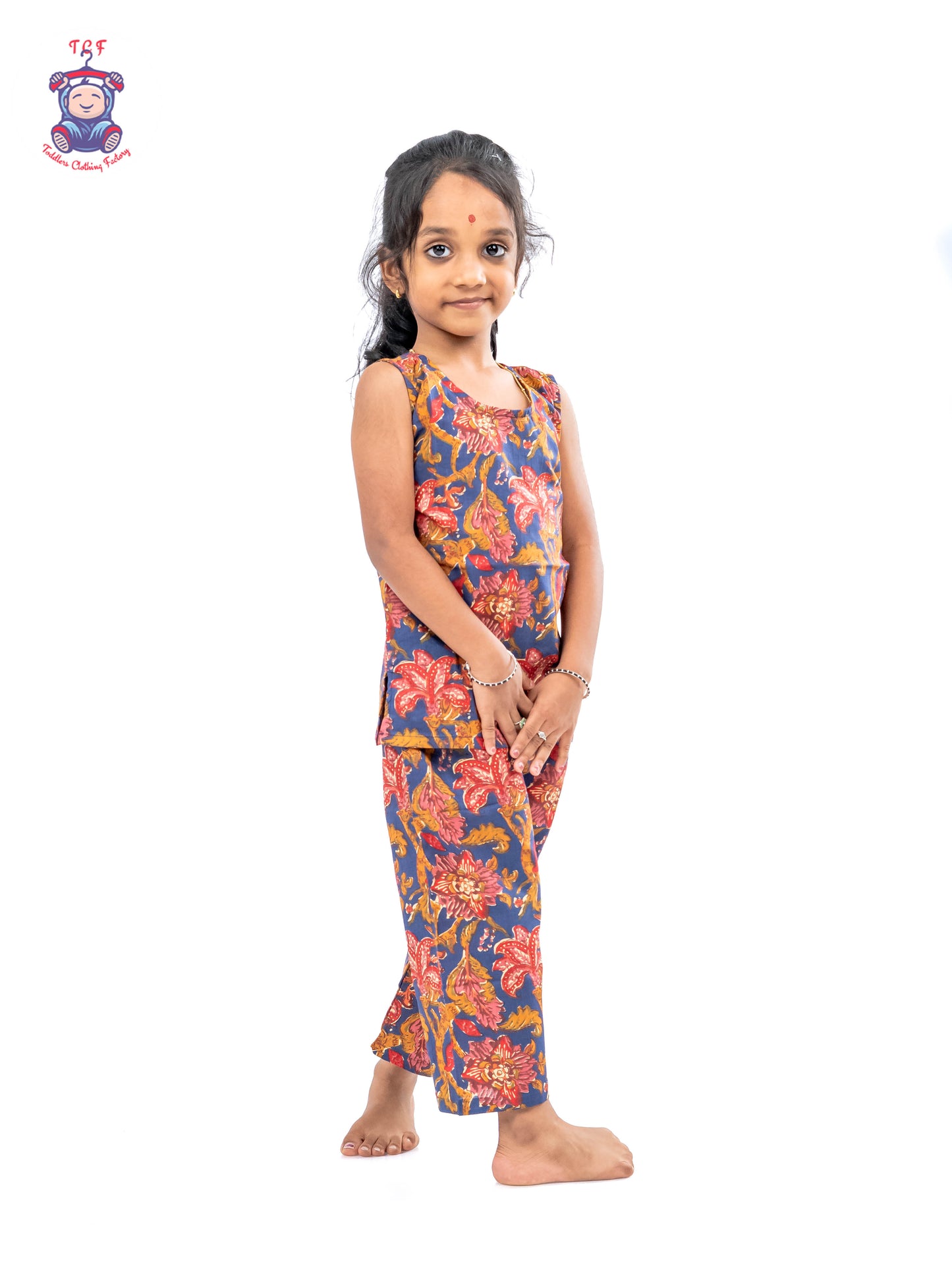 Blue - Girls Readymade Jaipur Cotton Salwar