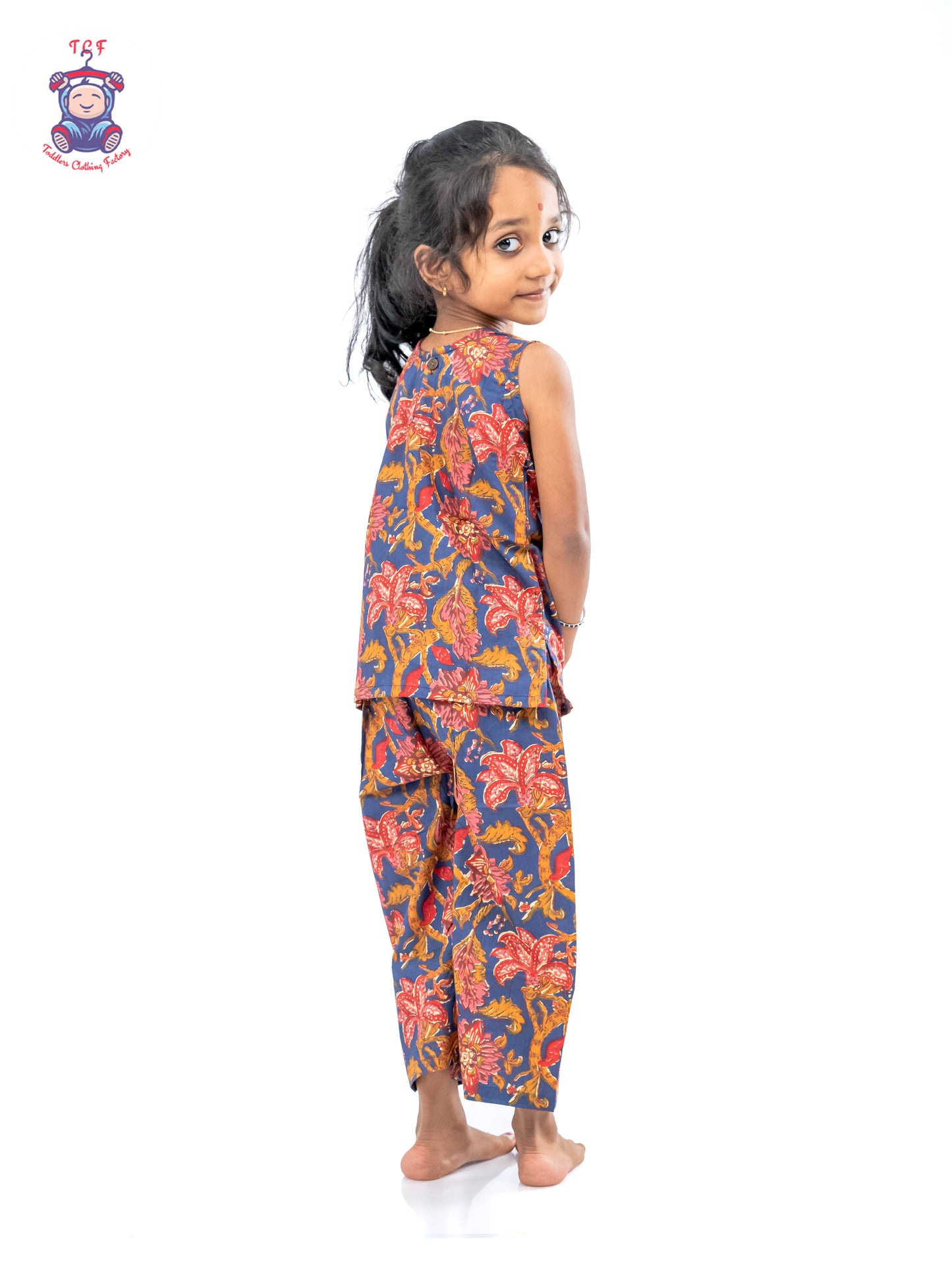 Blue - Girls Readymade Jaipur Cotton Salwar